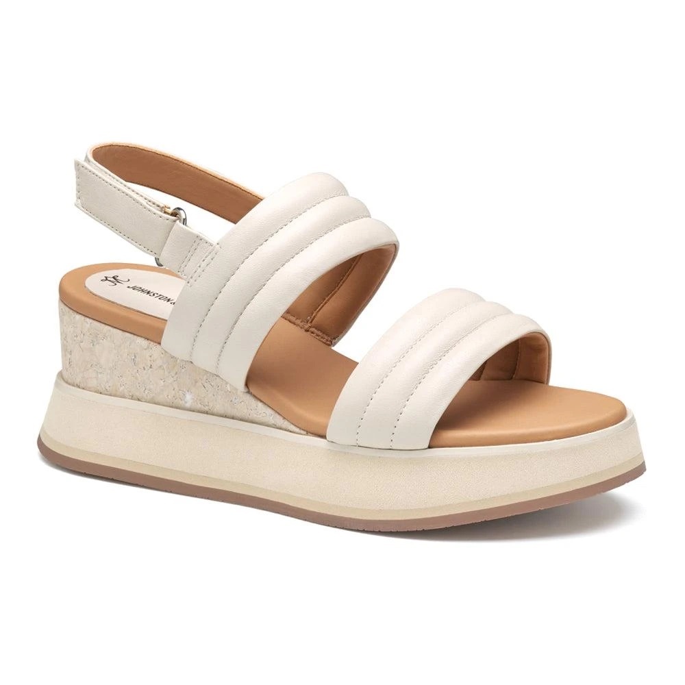 NEW Johnston Murphy Colleen Double-Band Bone Sandal Trufoam size 10